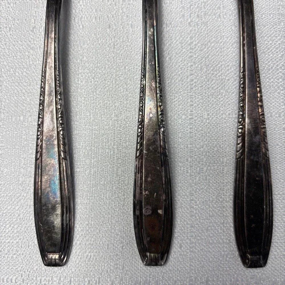 7 Harmony House SERENADE Wallace Silver‎ Plate Soup Spoons Silverware